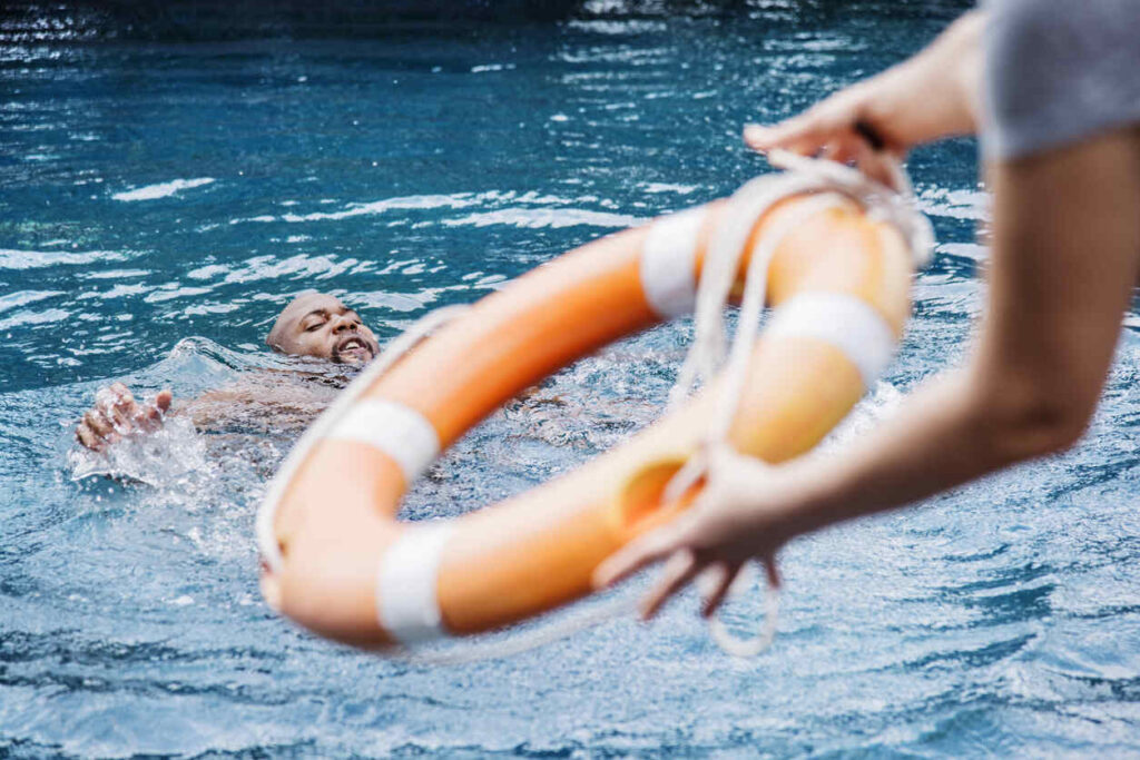 Man Drowning in Pool